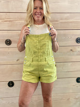 Load image into Gallery viewer, We The Free Ziggy Shortalls in Sunny Lime