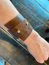 Load image into Gallery viewer, Angle Wrap Leather Cuff