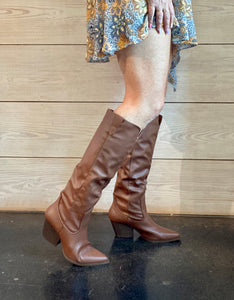 Chestnut Crinkle Boots
