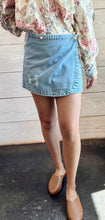 Load image into Gallery viewer, Wrap Denim Mini Skirt