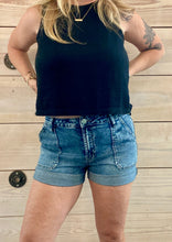 Load image into Gallery viewer, Jane High Rise Shorts with Roll Up Cuff