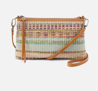Darcy Crossbody in Multi Weave with Leather Trim