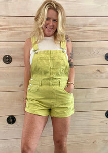 We The Free Ziggy Shortalls in Sunny Lime