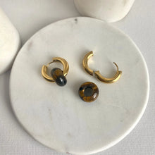 Load image into Gallery viewer, Natural Stone Hoop Earrings