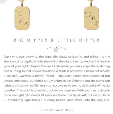 Big Dipper Little Dipper Necklace Set