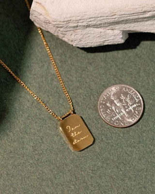 Beautiful Girl, You Can Do Hard Things - Mantra® necklace: Yellow Gold
