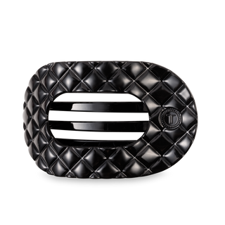 Flat Round Quilted Hair Clip | Large