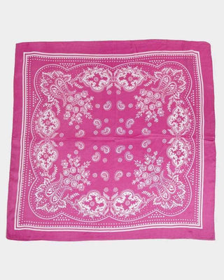Light Paisley Design Square Bandana Scarf: BK