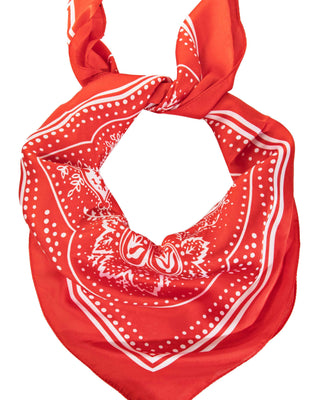 Light Paisley Design Square Bandana Scarf: BK
