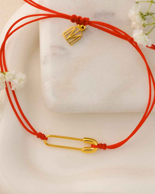 Safety Pin Thread: Protection: Yellow Gold