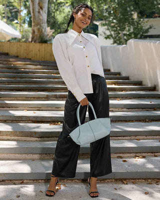 M2673 Karen Dual Handle Baguette Bag: Mocha