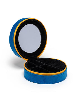 Velvet Jewelry Zip Case - Caviar Tin