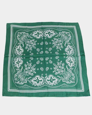 Light Paisley Design Square Bandana Scarf: BK