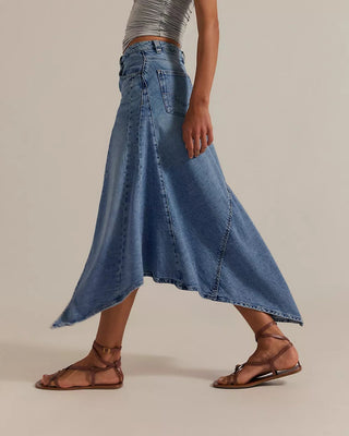 Aquarius Denim Maxi Skirt