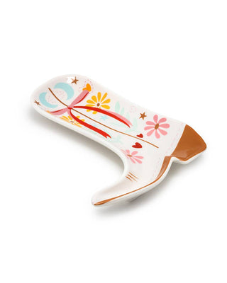 Ceramic Trinket & Jewelry Tray - Cowgirl Boot