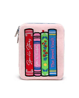 Velvet Jewelry Zip Case / Organizer - Books - Pink