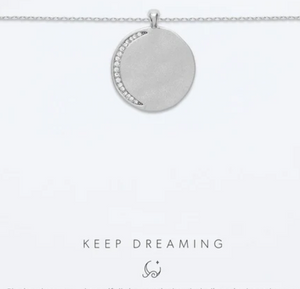 silver keep dreaming necklace