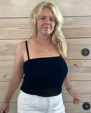 Fernanda Black Knit Tank Top
