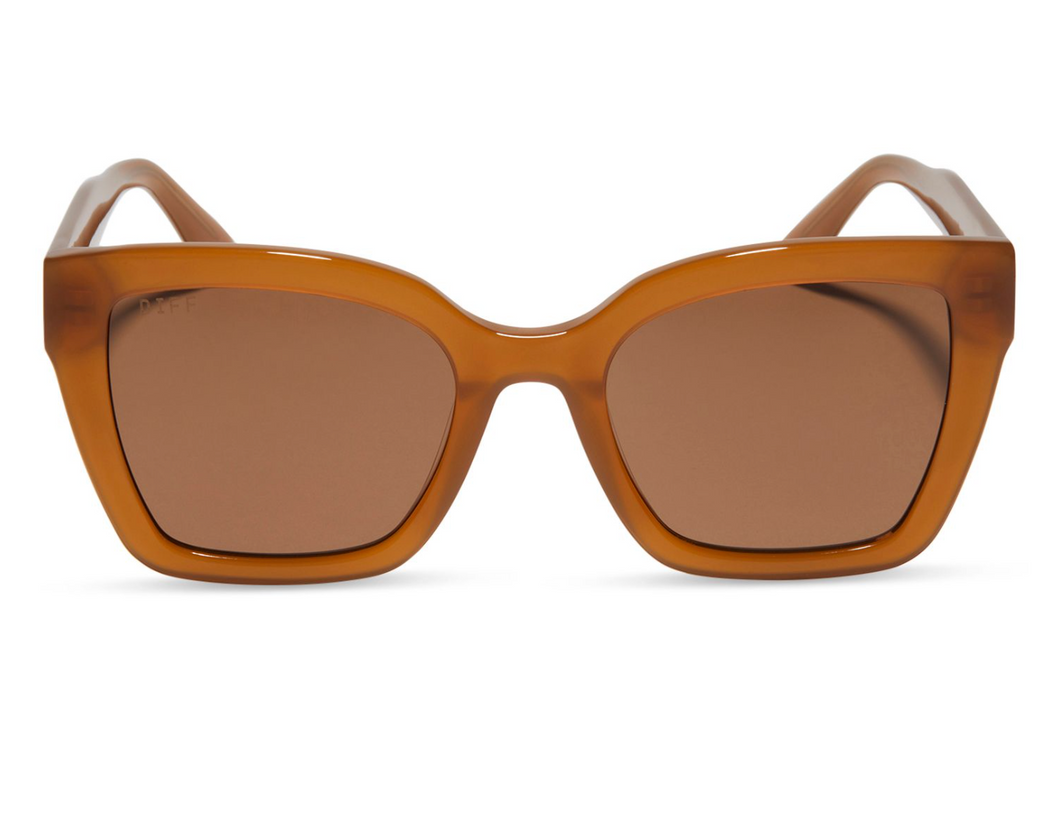 Diff Rhys Salted Brown Caramel Polarized Sunglasses
