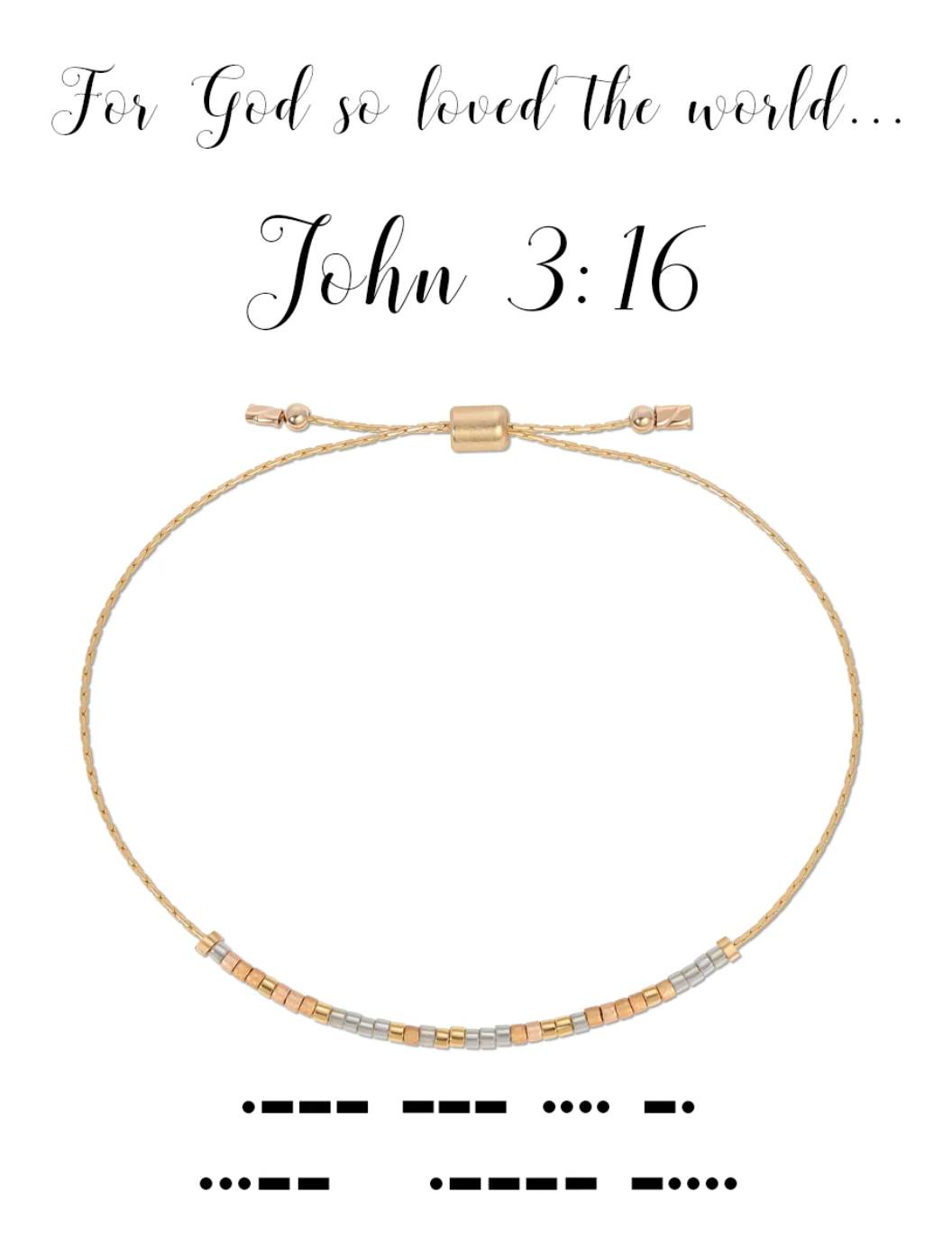 Dot and Dash John 3:16 Bracelet