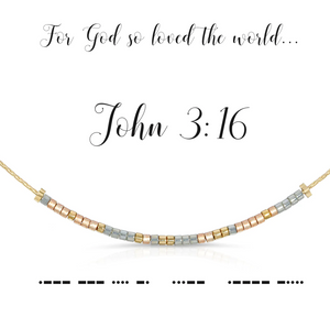 Dot and Dash John 3:16 Necklace