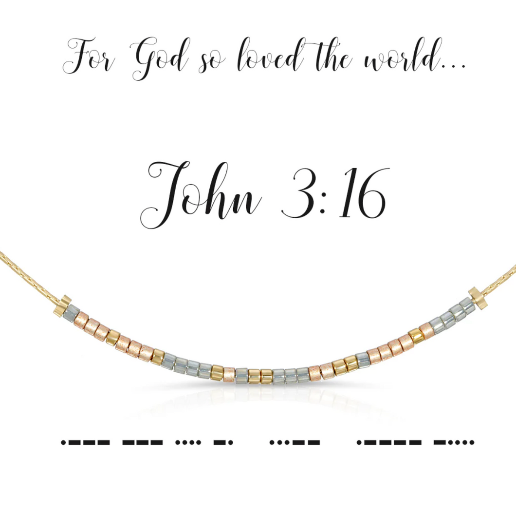Dot and Dash John 3:16 Necklace