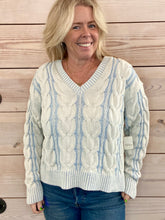 Load image into Gallery viewer, Pale Blue Pullover Sweater