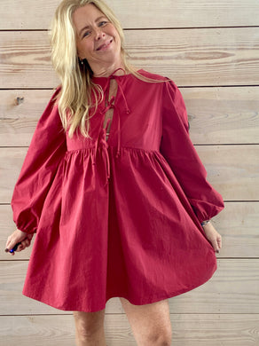 Longsleeve mini dress with pockets