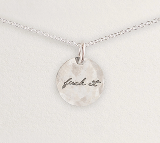 Sterling Silver Fuck It Necklace