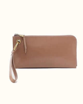 Jett Leather Wristlet | Zip Around Leather Wristlet