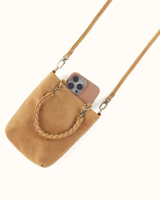 Tennessee Buffed Leather Mini Bag in Whiskey crossbody