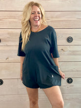 Load image into Gallery viewer, Black free people romper