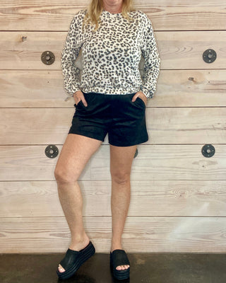 Z Supply Faux Suede Black Shorts