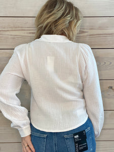 Campo Button Up Gauze Top