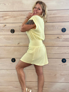 Limon Yellow Mini Dress