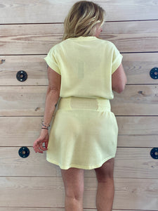 Limon Yellow Mini Dress