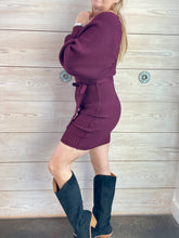 Load image into Gallery viewer, WIne Burgundy Dress