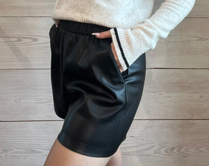 Tia Faux Leather Shorts