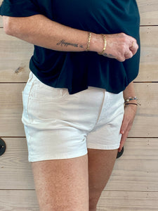 Jane Optic White Jean Shorts