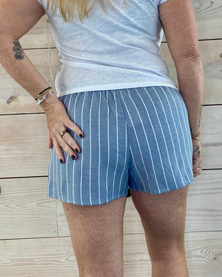 Z Supply Boyfriend Boxer Short - Blue Stripe