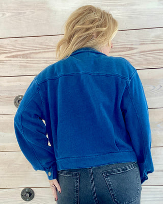 Z Supply Heritage Knit Denim Jacket - Indigo