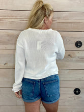 Load image into Gallery viewer, Emerson Cropped Sweater in White