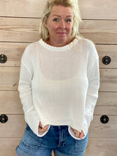 Load image into Gallery viewer, Emerson Cropped Sweater in White