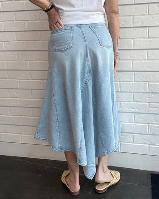 Aquarius Denim Maxi Skirt