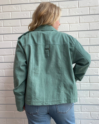 Kali Washed Jacket | Forest Green