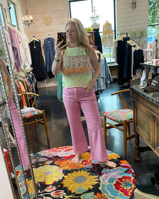 Meg Cupcake High Rise Wide Leg Jeans
