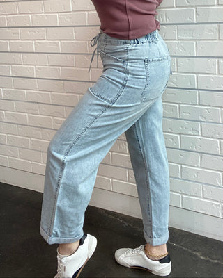 Wild Card Villa Drawstring Barrel Pants