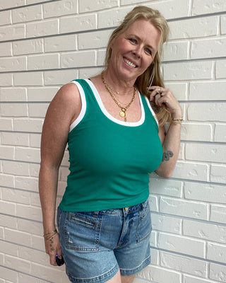 Sirena Rib Tank Top – Rainforest