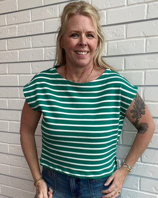 Tilly Striped Top – Rainforest