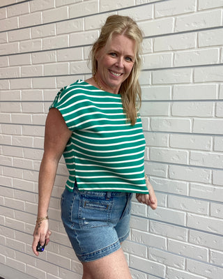 Tilly Striped Top – Rainforest